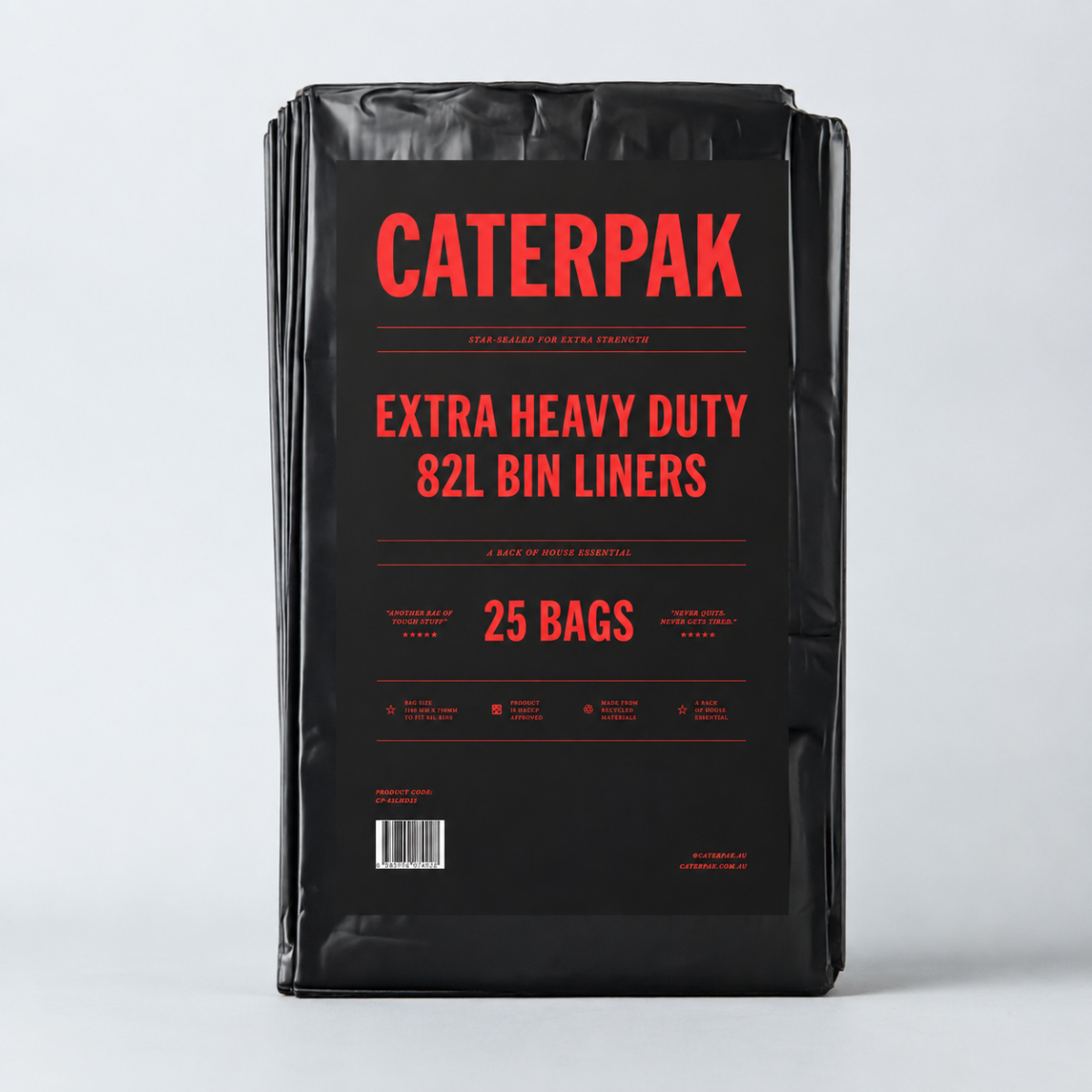 Extra Heavy Duty 82L Bin Liners